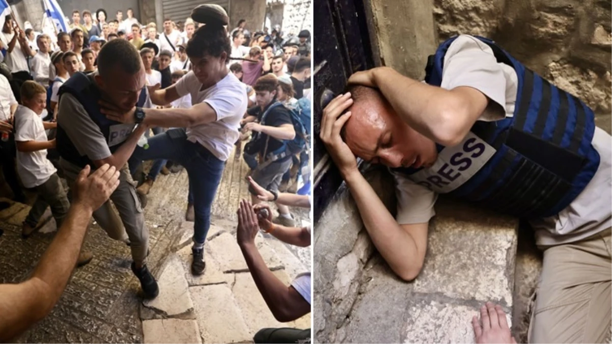 Ordusu ayrı sağcısı ayrı saldırıyor! Kalabalık grup Filistinli gazeteciyi linç etti